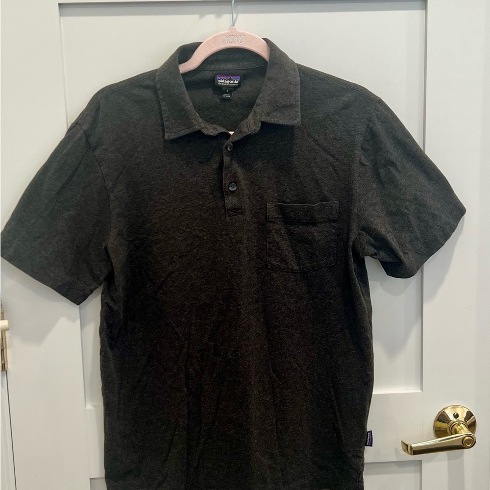Patagonia Men's Dark Gray Polo Shirt